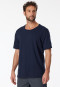 Shirt kurzarm Jersey rundhals dunkelblau - Mix+Relax