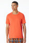 Tee-shirt à manches courtes Mix+Relax Organic Cotton rayures orange - Mix+Relax