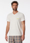 Shirt kurzarm Organic Cotton V-Ausschnitt off-white - Mix+Relax