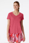 Shirt short sleeve V-neck pink - Mix+Relax
