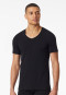Maglietta a maniche corte con scollatura a V in nero - Premium Cotton