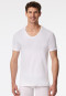 Maglietta a maniche corte con scollatura a V in bianco - Premium Cotton