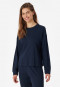 Shirt long-sleeved interlock organic cotton midnight blue - Mix+Relax