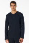 Shirt langarm Knopfleiste nachtblau - Mix+Relax