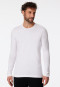 T-shirt à manches longues coton bio blanc encolure arrondie - 95/5