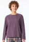 Tee-shirt à manches longues col rond mauve - Mix+Relax