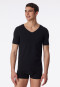 Shirt Interlock seamless kurzarm V-Ausschnitt schwarz - Laser Cut