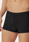 Black striped microfiber shorts - Nachtschwärmer