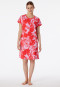 Sleepshirt kurzarm Blumenprint bonbonrosa - Modern Nightwear