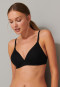 Soutien-gorge doux coton bio à coques noir - 95/5