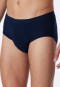 Sport briefs with fly, fine rib, navy blue - Original Classics