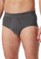 Sportslip mit Eingriff gestreift anthrazit - Fine Interlock
