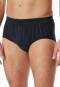Slip de sport avec ouverture rayures bleu nuit - Fine Interlock