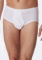 Two-pack sports briefs with fly, white, double-ribbed - Original Classics