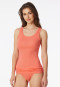 Canotta a coste doppie in Organic Cotton pesca - Pure Rib