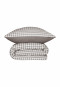 Reversible two-piece Renforcé gray chequered bed linen - SCHIESSER Home