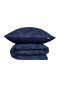 Reversible bedding set two-piece Renforcé statement print dark blue - SCHIESSER 150 Years