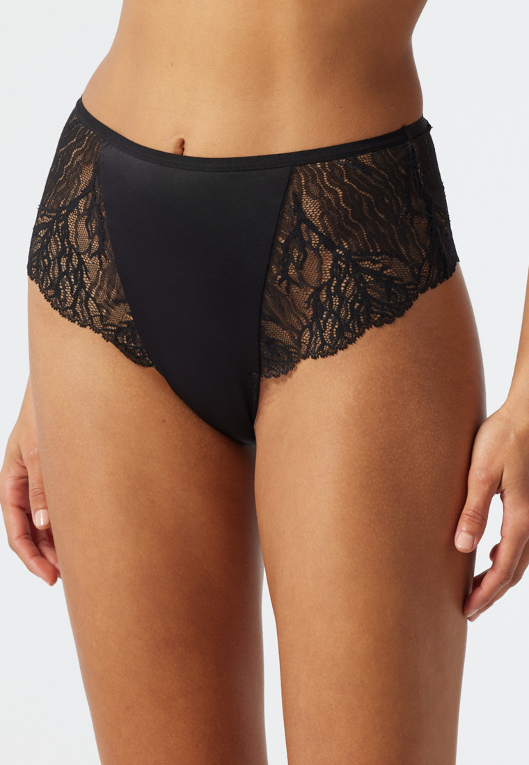 Lugano Hi Waist Thong in Black