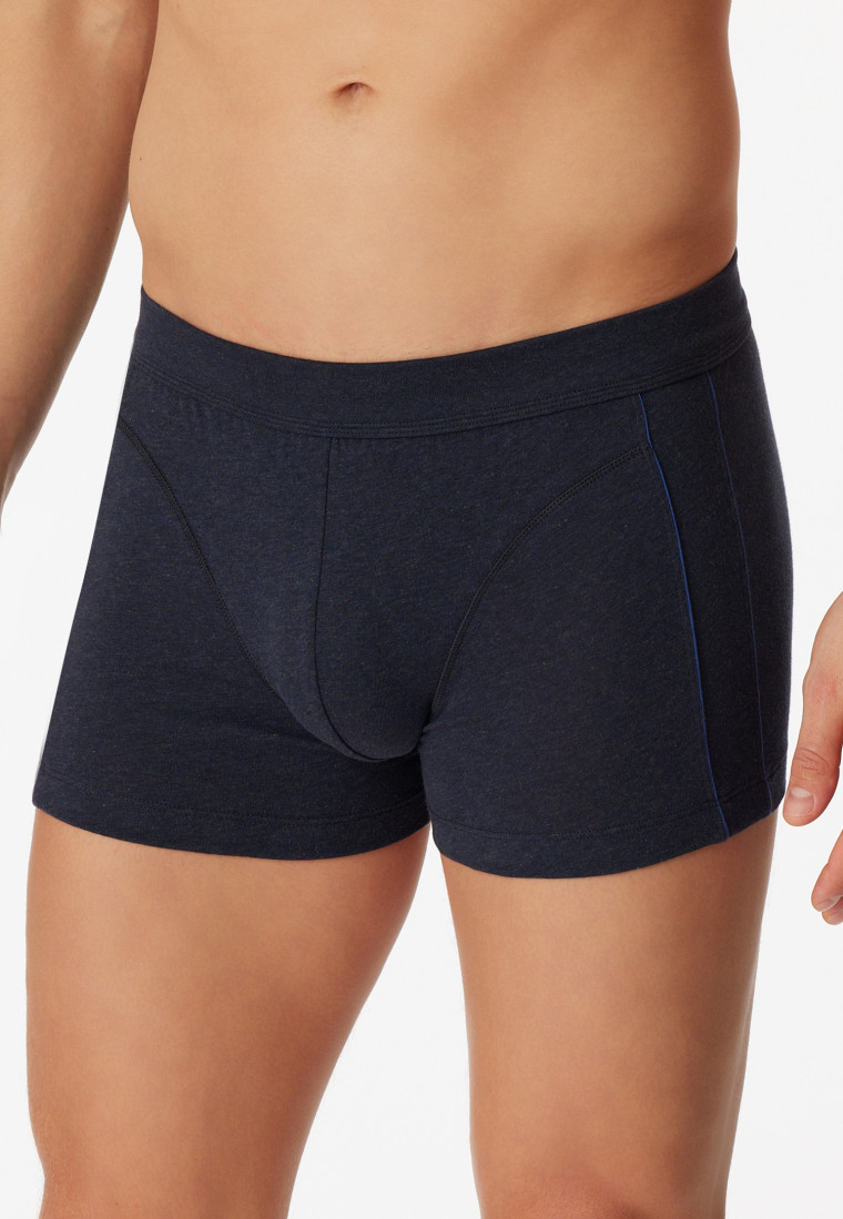 Boxer briefs organic cotton piping heather blue Comfort Fit