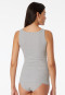 Canotta a coste doppie in Organic Cotton grigio screziato - Pure Rib