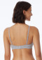 Soft-BH Doppelripp herausnehmbare Pads grau meliert - Pure Rib