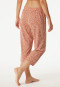 3/4-long modal floral print lounge pants peach - Mix+Relax