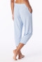 Loungehose 3/4-lang Blumen Leoparden hellblau - Mix+Relax