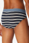Rio-Slips 3er-Pack Organic Cotton Webgummibund uni/gestreift dunkelblau - 95/5