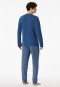 Schlafanzug lang navy gemustert - Casual Essentials