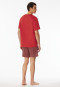 Pyjama court coton bio carreaux rouge piment - Comfort Nightwear