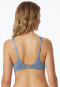 Underwired bra with gliding cups blue-grey - Unique Micro
