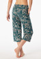 Loungehose 3/4-lang Modal Palmen grün - Mix+Relax