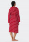 Bademantel Leichtfrottee rot gestreift - Feather Terry