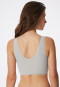 Bustier Mikrofaser herausnehmbare Pads grau-jaspe - Invisible Soft