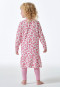 Pigiama lunghezza in Organic Cotton leggings a balze cuori rosé - Girls World