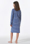 Camicia da notte a manica lunga in Organic Cotton con stampa di cavalli blu - Horse World
