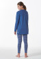 Pyjama long en coton bio imprimé cheval bleu - Horse World