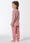 Pigiama lungo in velluto con cuore a righe rosa antico - Nightwear per bambini