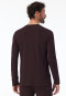 Shirt langarm braun meliert - Comfort Fit