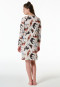 Camicia da notte manica lunga cavalli in cotone organico off-white - Horse World