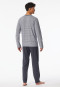 Pyjama long rayures graphite - Long Life Soft