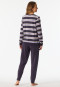 Long pyjamas terry towelling striping indigo - Casual Essentials
