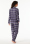 Pyjama lang Flanell indigo kariert - Selected Premium Warming