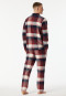 Pigiama in tessuto di flanella rosso bordò motivo a quadretti - Select! Premium Warming
