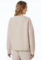 Felpa in jersey e tessuto trapuntato beige - Mix+ Relax
