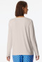 Maglietta manica lunga scollatura a V off-white - Mix+ Relax
