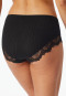 Slip midi a costine sottili in pizzo nero - Revival Marie