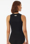 Strap top fine rib black - Revival Paula
