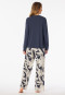 Pyjama long fleurs graphite - selected ! premium