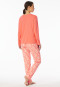 Schlafanzug lang Interlock pfirsich - Modern Nightwear